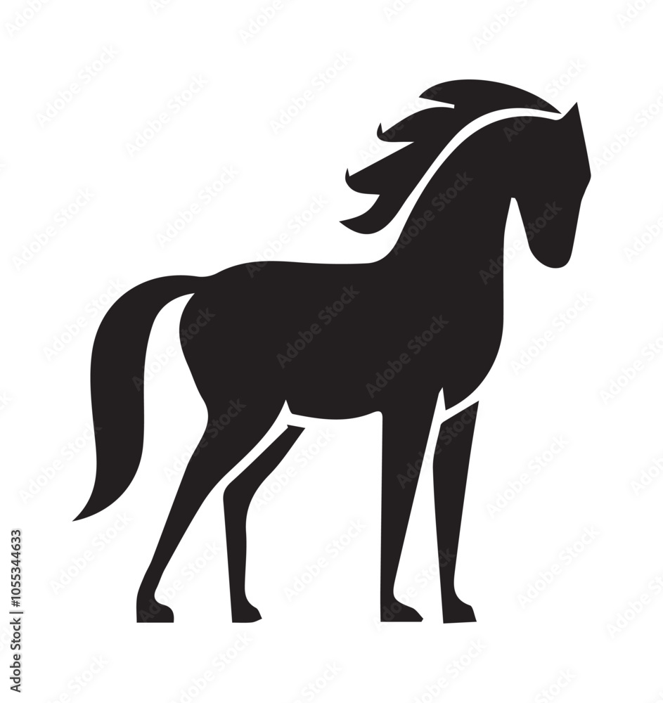 Beautiful running horse silhouette isolated on white background. Running horse icon vector illustration design. Beautiful running horse silhouette isolated on white background. Running horse icon vector illustration design.