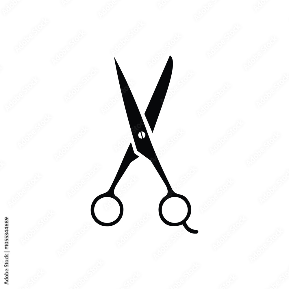 monochrome scissors icon suitable for poster or website design monochrome scissors icon suitable for poster or website design