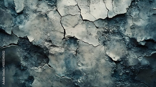 Cracked Blue and Gray Abstract Background