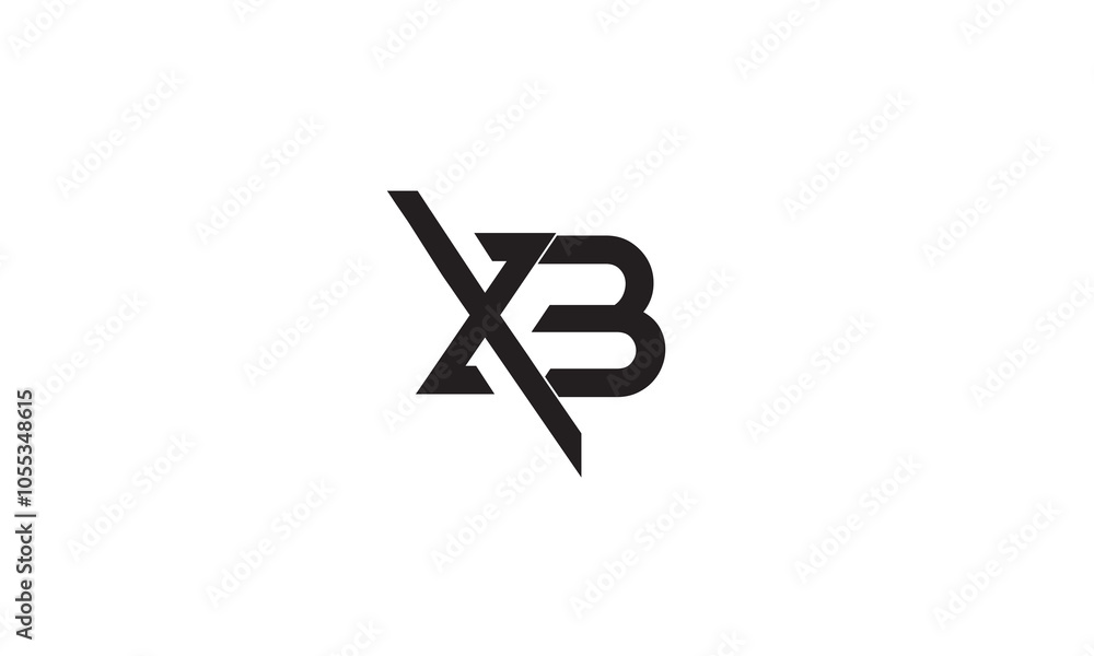XB, BX , X , B , Abstract Letters Logo Monogram XB, BX , X , B , Abstract Letters Logo Monogram