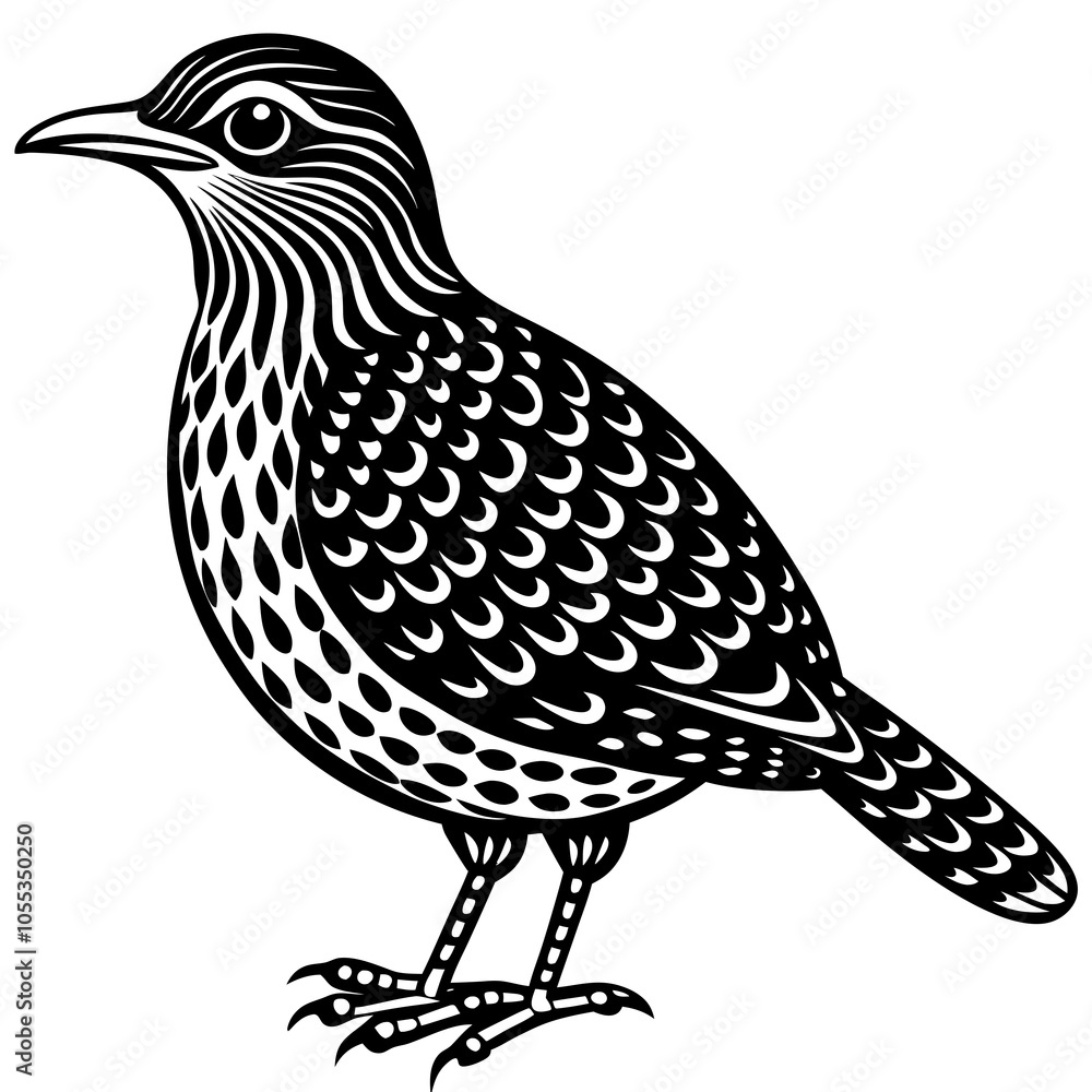 Fototapeta premium oilbird vector silhouette on a white background