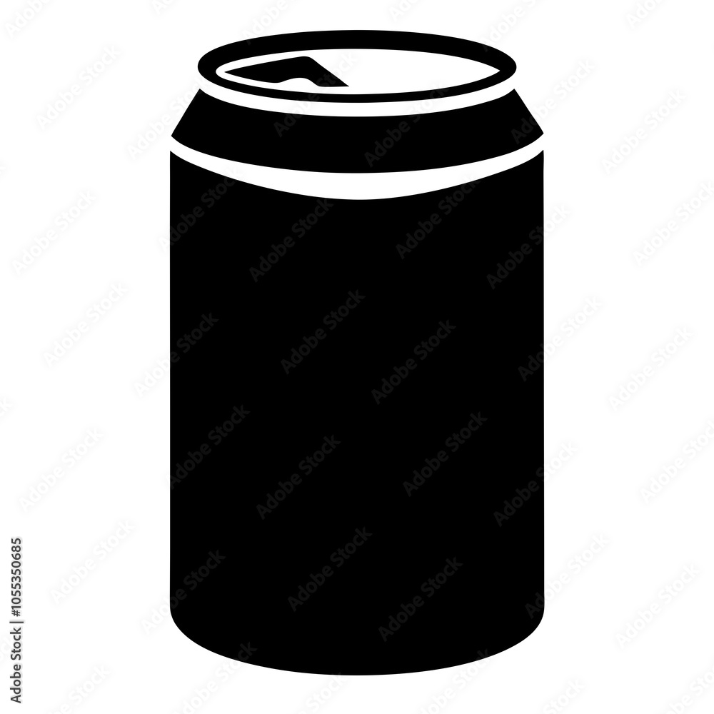 soda can Silhouette vector with a white background soda can Silhouette vector with a white background