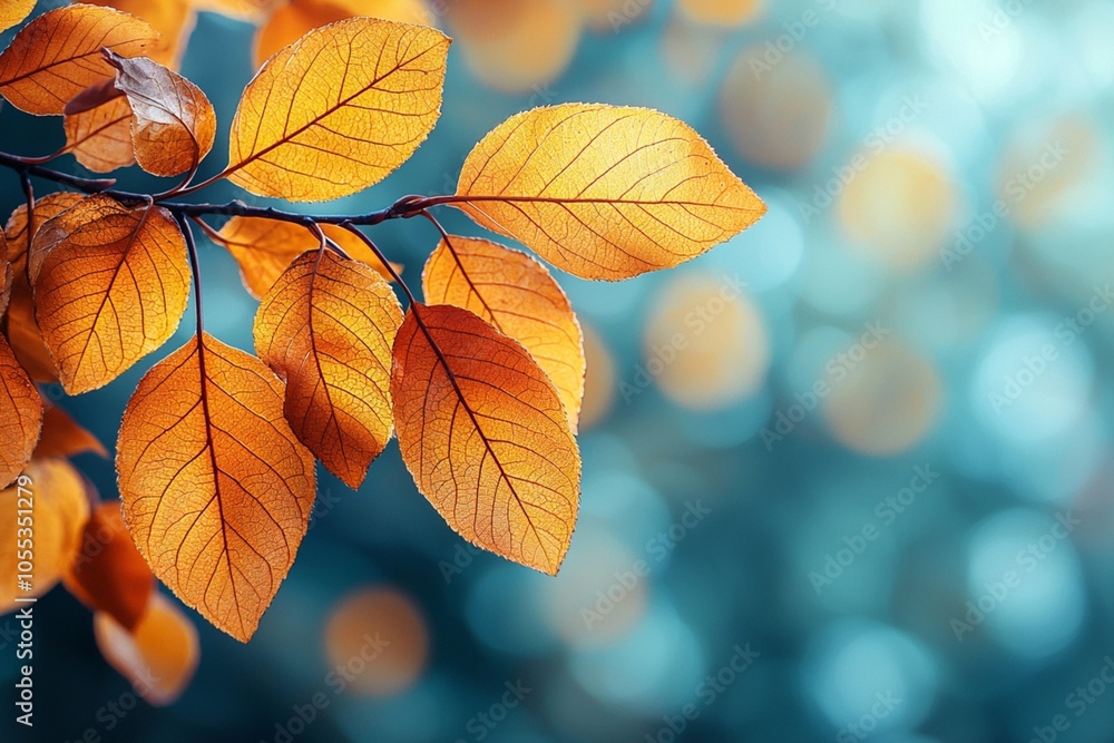 Autumn background with yellow and orange leaves on tree branches. Autumn concept, fall season nature blurred background Autumn background with yellow and orange leaves on tree branches. Autumn concept, fall season nature blurred background