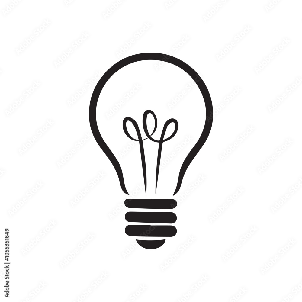 Green light bulb icon representing energy and innovation Green light bulb icon representing energy and innovation