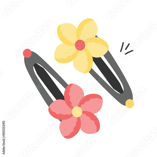 Creatively designed hairpins hand drawn icon in trendy style