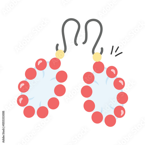 Grab this creatively designed earrings icon in modern style