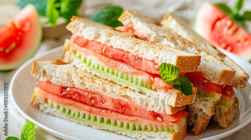 Sandwiches mellon and guava photo