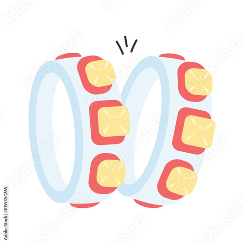Check out this handy icon of bangles in trendy style