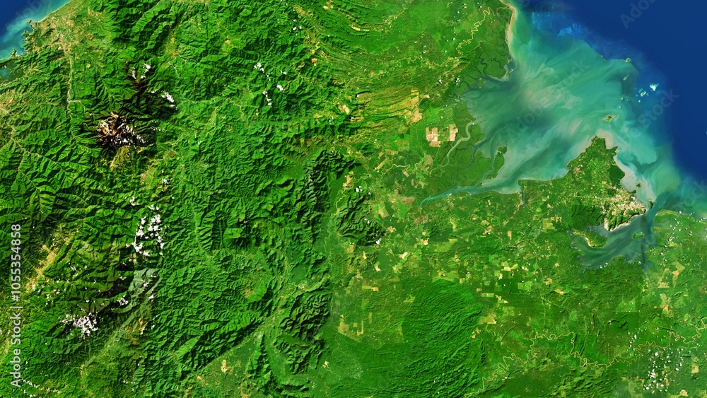 4K Sandakan of Malaysia Map, High Resolution Satellite View With No Border, Widescreen 4K Resolution 4K Sandakan of Malaysia Map, High Resolution Satellite View With No Border, Widescreen 4K Resolution