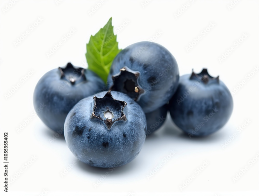 blueberries isolated on white