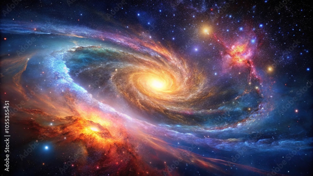 Galactic collision in a distant galaxy with colorful stars and gas, stardust, galaxy collision, starburst, interstellar gas, celestial collision Galactic collision in a distant galaxy with colorful stars and gas, stardust, galaxy collision, starburst, interstellar gas, celestial collision
