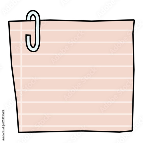 Hand Drawn Note Paper Vector