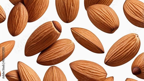 Wallpaper Mural almonds isolated on white Torontodigital.ca