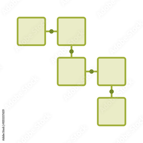 Connected Box Text Presentation Mindmap Simple Steps Square Guide Display