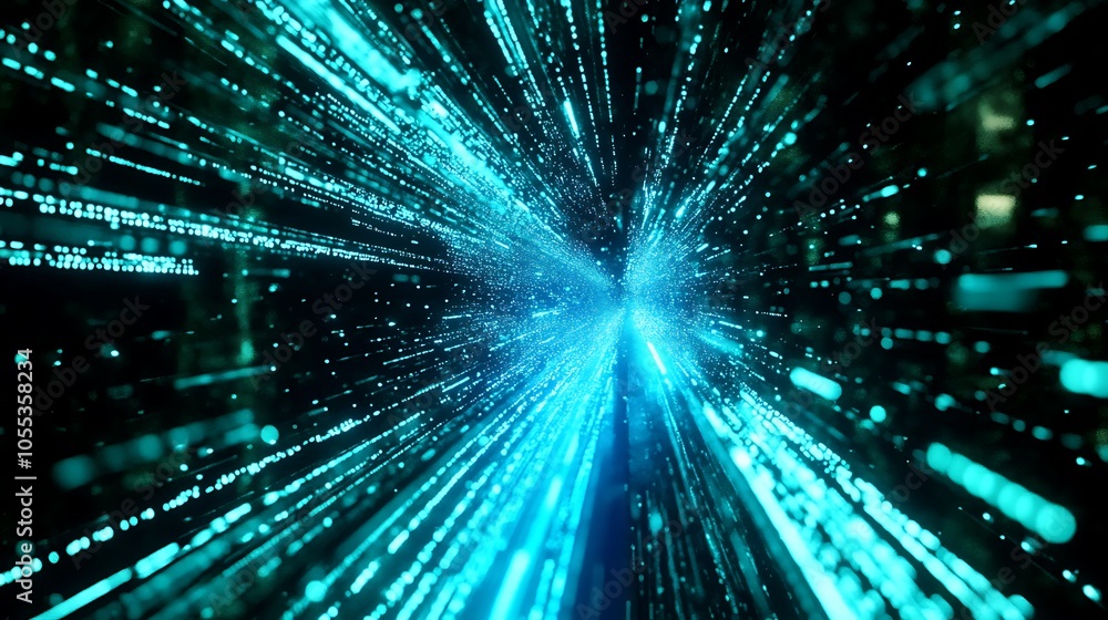 A hightech visualization of a virtual highway where data travels at high speeds, highlighting the efficiency and connectivity of Generative AI in managing and processing information. A hightech visualization of a virtual highway where data travels at high speeds, highlighting the efficiency and connectivity of Generative AI in managing and processing information.