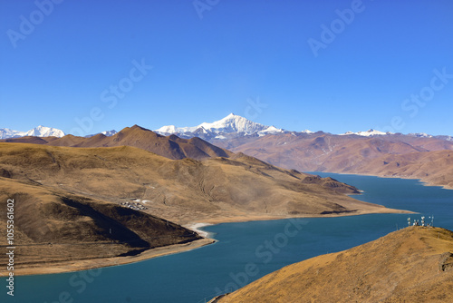 The Beautiful Yamdrok Lake in Tibet photo