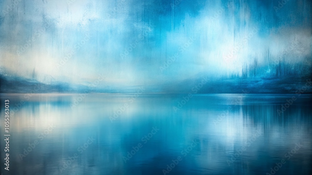 Fototapeta premium Abstract Light Blue and Steel Color Watercolor Art Background for Modern Decor