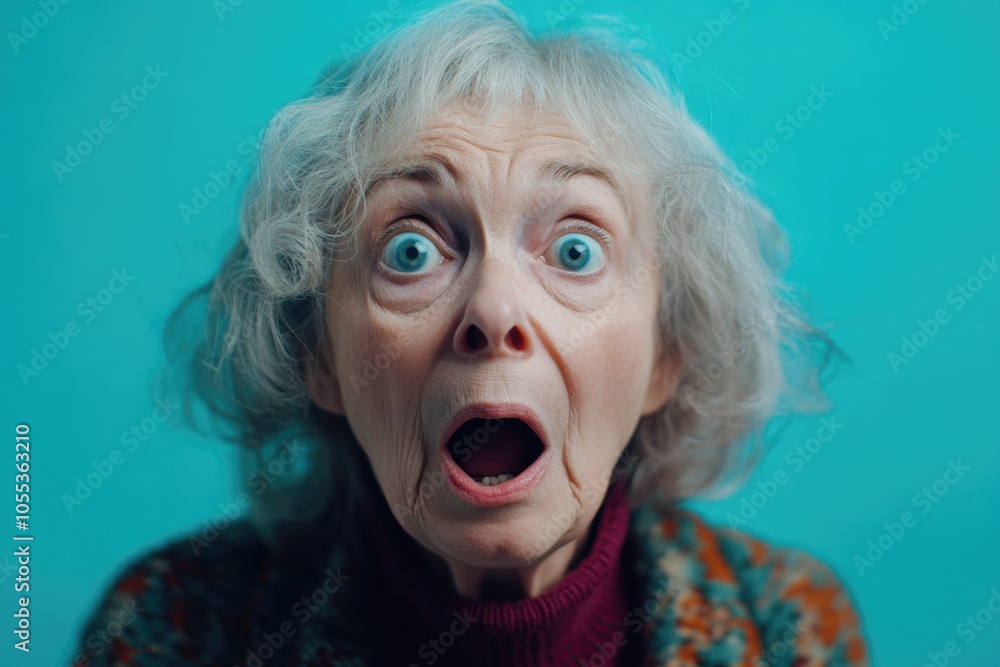 A person showing shock or surprise on their face A person showing shock or surprise on their face