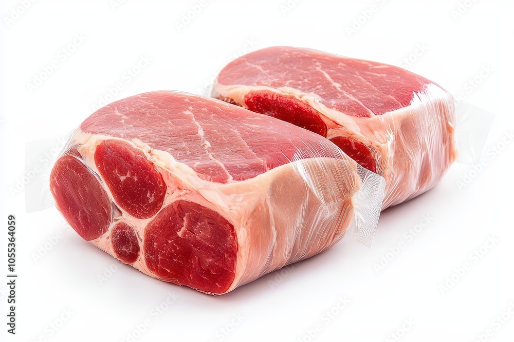 Freshly packaged cuts of meat for culinary delights Freshly packaged cuts of meat for culinary delights