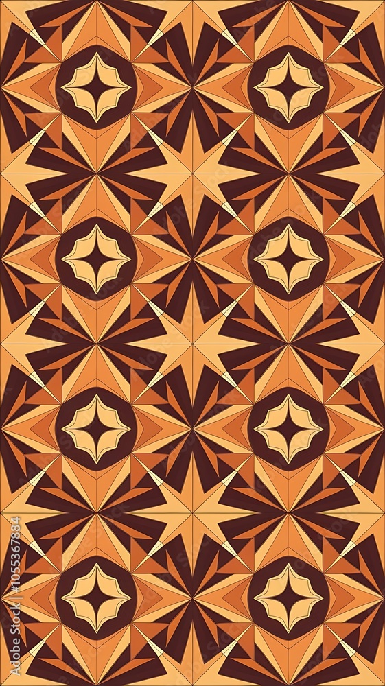 Ornate Geometric Petals Grid, Abstract Vector Seamless Pattern Background, Fall Colors Ornate Geometric Petals Grid, Abstract Vector Seamless Pattern Background, Fall Colors