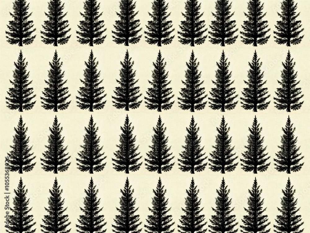 seamless pattern of trees seamless pattern of trees