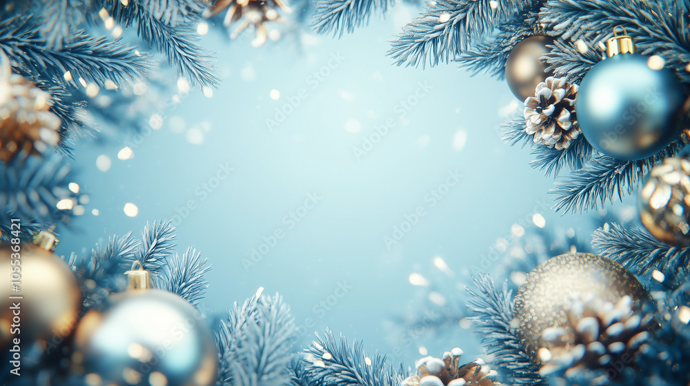 A delicate arrangement of frost-themed decorations embellished with silver accents, creating a serene and elegant holiday ambience with winter hues. A delicate arrangement of frost-themed decorations embellished with silver accents, creating a serene and elegant holiday ambience with winter hues.