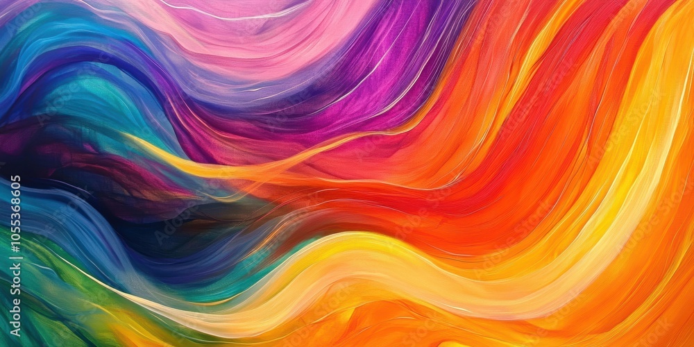 Abstract art, colorful, wavy lines, vibrant. Abstract art, colorful, wavy lines, vibrant.