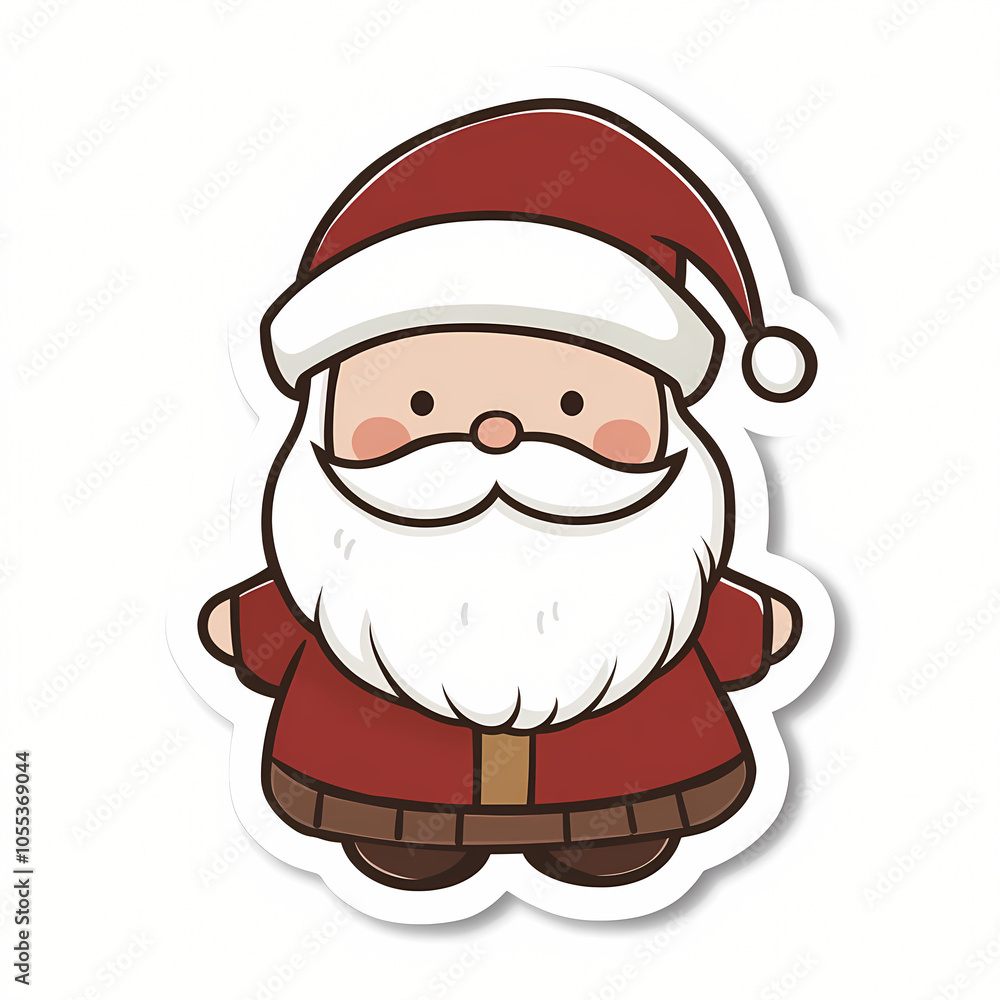 Cute Simple Saint Nicholas Illustration Sticker Cute Simple Saint Nicholas Illustration Sticker