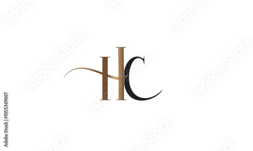 HC, CH, C , H , Abstract Letters Logo Monogram