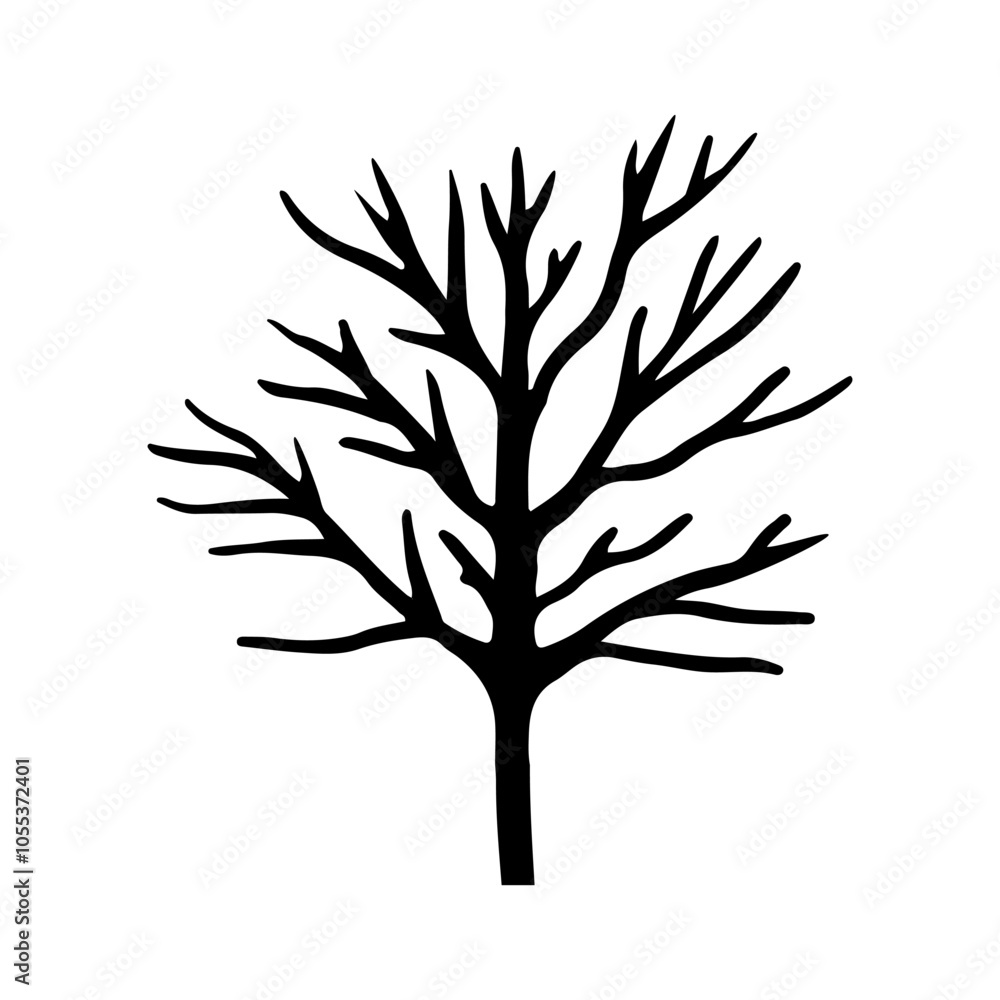 Obraz premium Bare tree icon vector. Tree illustration sign. Autumn symbol or logo.
