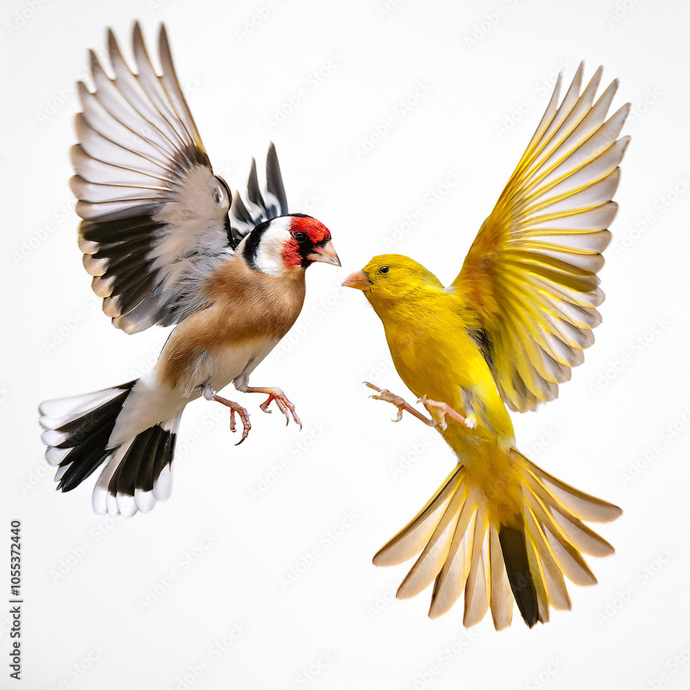 Obraz premium oiseau, animal, chardonneret, canari, hybridation, élevage, nature, faune, blanc, volant, isolé, bec, vecteur, sauvage, ailes, noir, dessin animé, empennage, jaune, silhouette