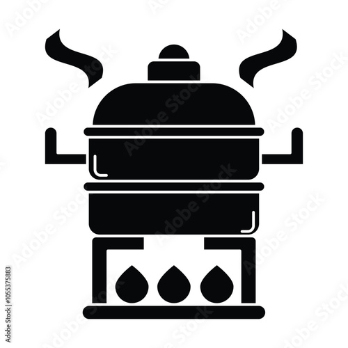 Tableau sur toile Steamer icon vector on white background