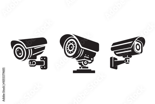 CCTV Camera Silhouette Illustration