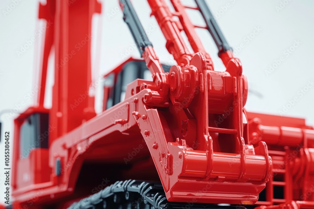 A small scale toy truck with a crane on its roof, suitable for illustration and design projects A small scale toy truck with a crane on its roof, suitable for illustration and design projects