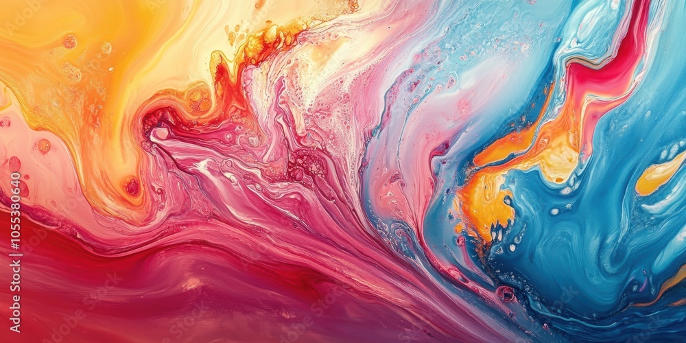 Abstract colorful liquid swirl painting. Abstract colorful liquid swirl painting.