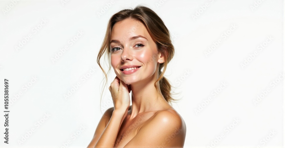 A Russian woman with a soft smile and fair skin A Russian woman with a soft smile and fair skin