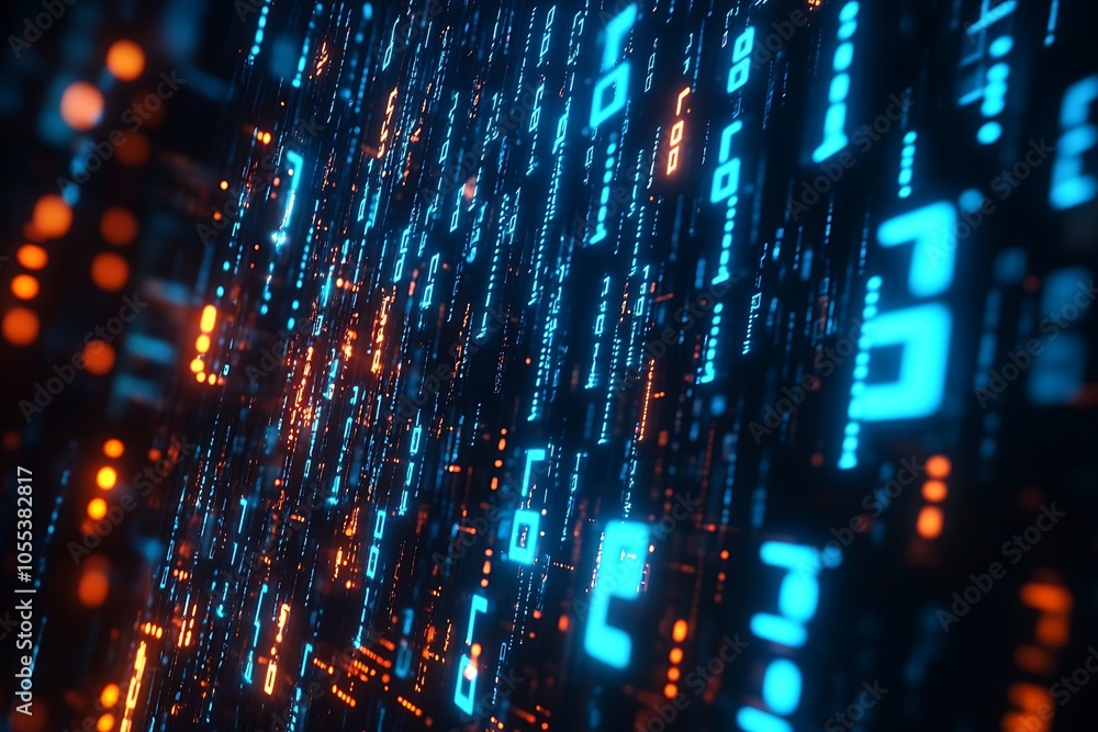 Obraz premium Digital Matrix Code