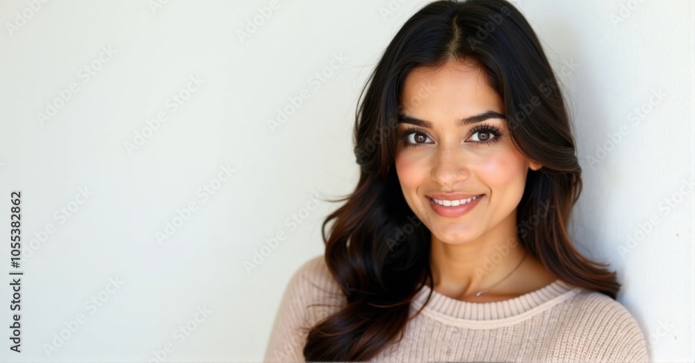 A Pakistani woman with expressive eyes and radiant skin A Pakistani woman with expressive eyes and radiant skin