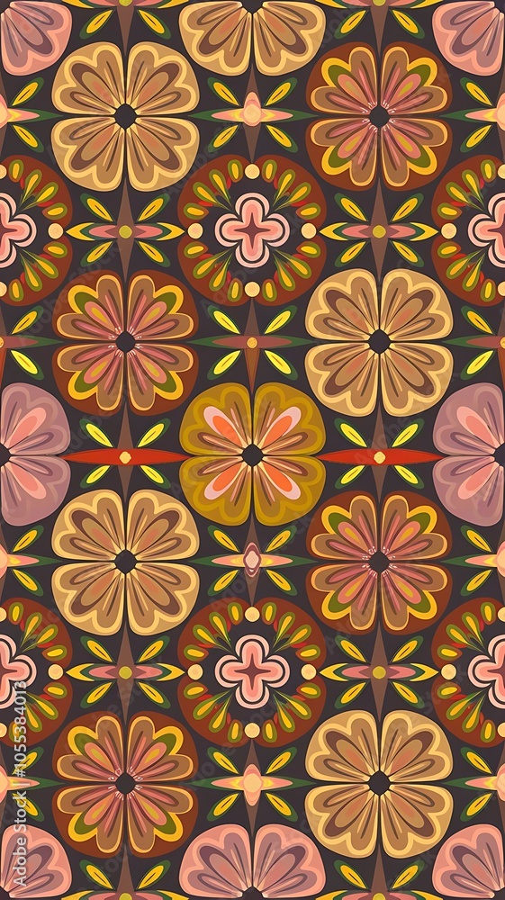 Vector seamless texture with abstract flowers. Endless background. Ethnic seamless pattern. Vector backdrop. Bright pattern. Summer template. Use for wallpaper,pattern fills, web page background Vector seamless texture with abstract flowers. Endless background. Ethnic seamless pattern. Vector backdrop. Bright pattern. Summer template. Use for wallpaper,pattern fills, web page background