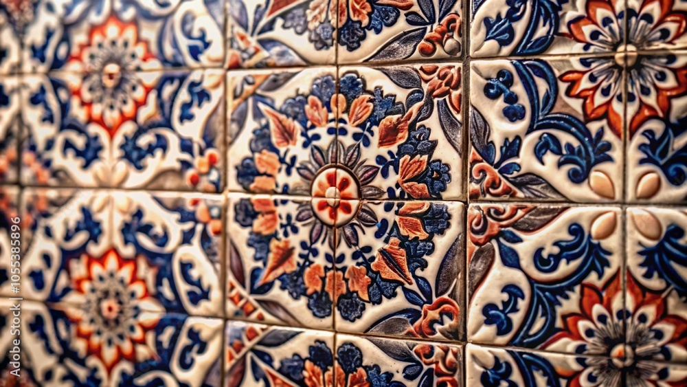 Blue and Orange Floral Tile Pattern for Home Decor and Interior Design Inspiration Blue and Orange Floral Tile Pattern for Home Decor and Interior Design Inspiration