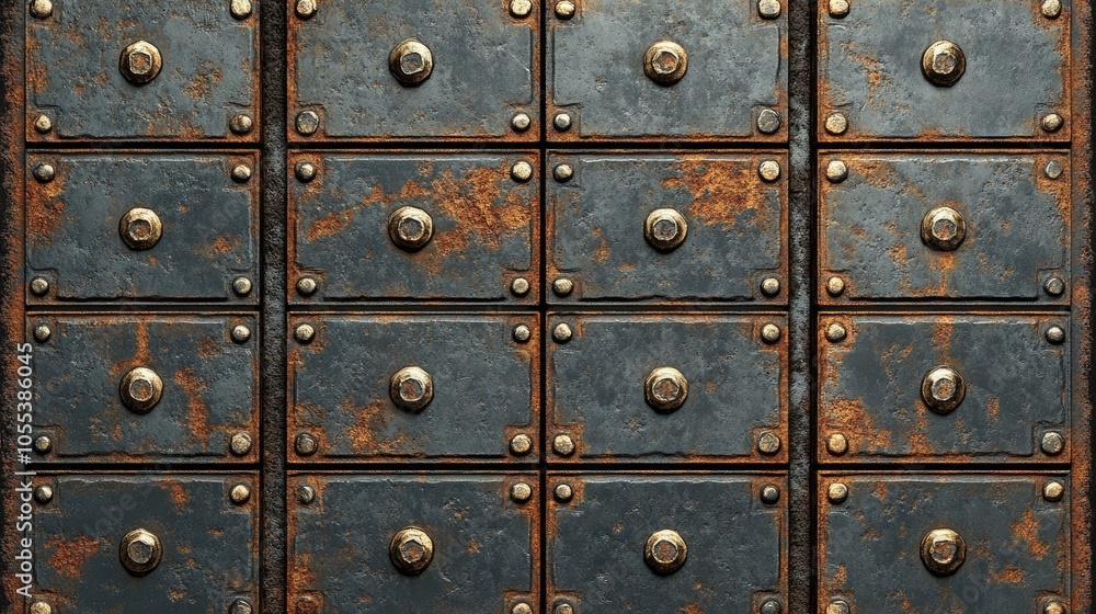 Antique Metal Drawers with Rustic Patina Antique Metal Drawers with Rustic Patina