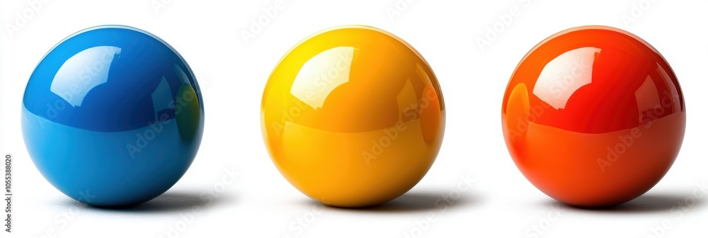 Bright Colorful Spheres on a Clean Background Bright Colorful Spheres on a Clean Background