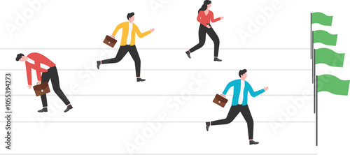 Withdrawal from the race, loss of competitiveness and courage, lack of confidence or loss of direction,


