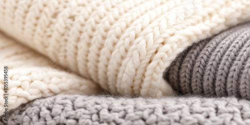 Cozy knitted sweaters in neutral tones