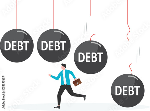 Debt or financial loan crisis, bankruptcy or economic crisis triggered flight and panic,

