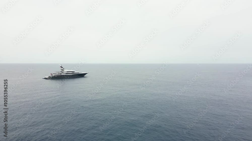 Luxury yacht in the Mediterranean Sea, seascape view, Mallorca, Spain, 4k Luxury yacht in the Mediterranean Sea, seascape view, Mallorca, Spain, 4k