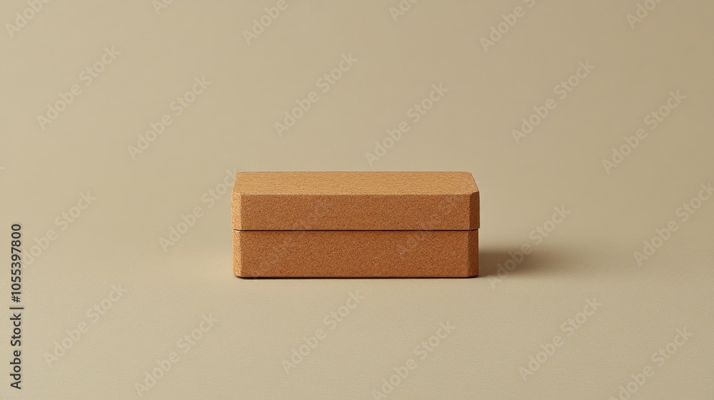 Minimalist Brown Box on Soft Background Minimalist Brown Box on Soft Background