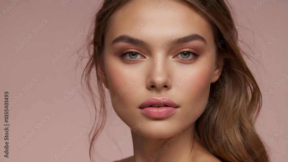 Soft Rosy Skin with Light Blush and Glossy Finish Soft Rosy Skin with Light Blush and Glossy Finish