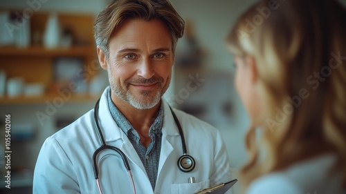 Doctor talking to the patient