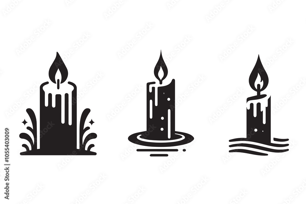 Candle Silhouette Illustration Candle Silhouette Illustration